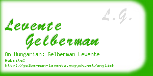 levente gelberman business card